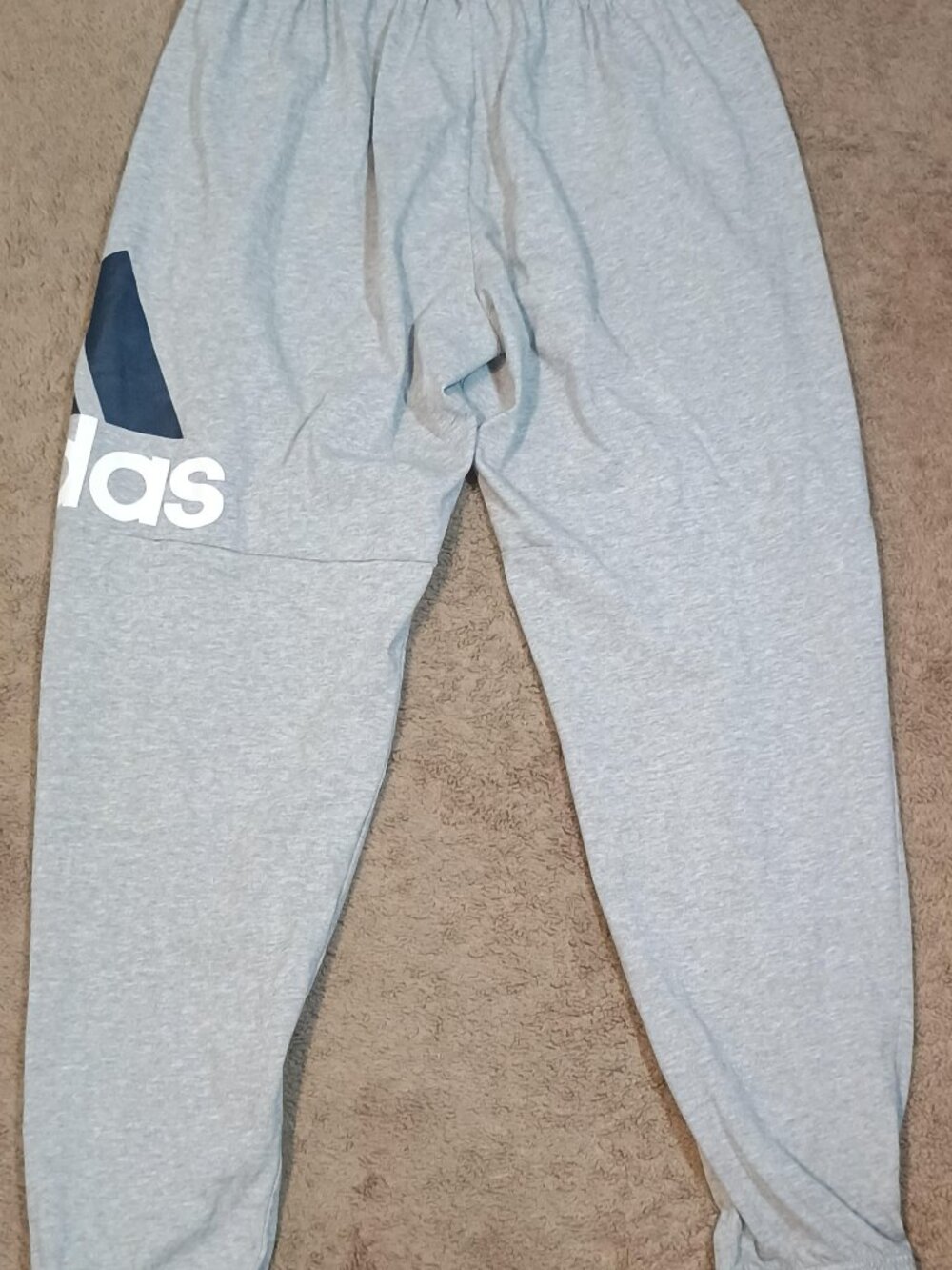 Adidas/Track Pants/Mens Medium/Grey Heather/Essentials Logo Athleisure Streetwea - Picture 8 of 8